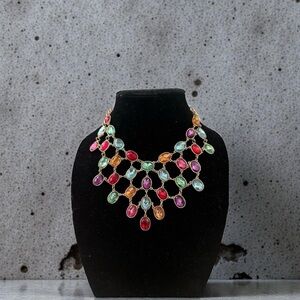 Multicolor Gemstone Statement Necklace